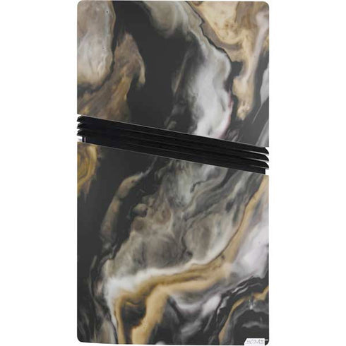 Gold Blush Marble Ink PS5 Pro Console Skin