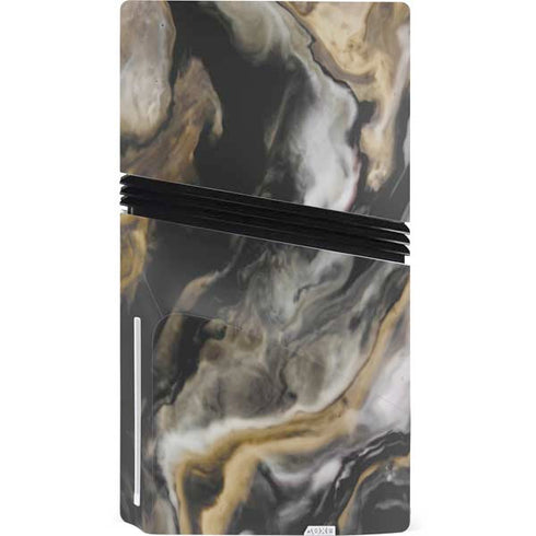 Gold Blush Marble Ink PS5 Pro Disk Bundle Skin