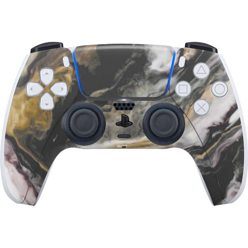 Gold Blush Marble Ink PlayStation PS5 Skins