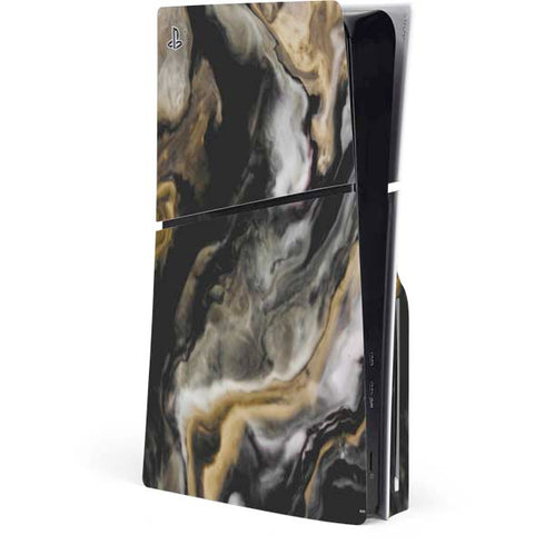 Gold Blush Marble Ink PlayStation PS5 Skins
