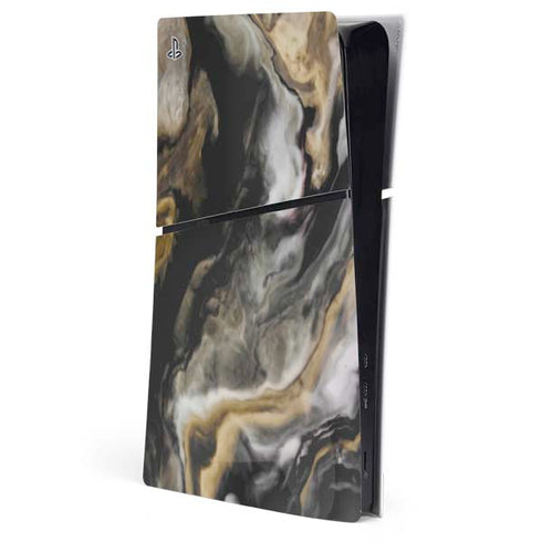 Gold Blush Marble Ink PlayStation PS5 Skins