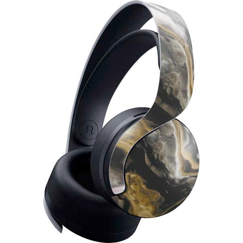 Gold Blush Marble Ink PlayStation PS5 Skins