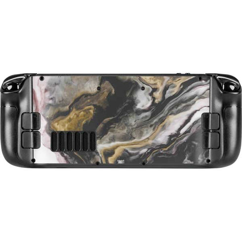 Gold Blush Marble Ink Steam Deck Handheld Gaming Computer Skin