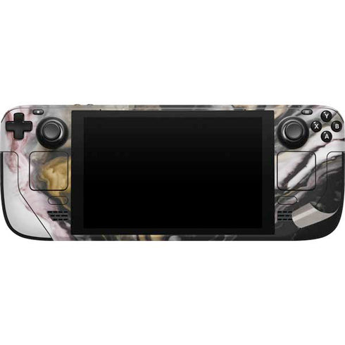 Gold Blush Marble Ink Steam Deck Handheld Gaming Computer Skin