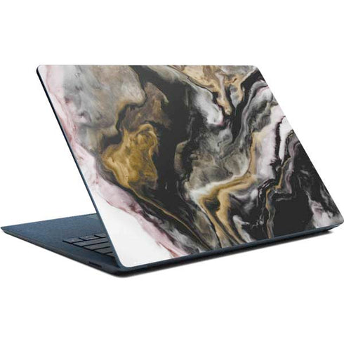 Gold Blush Marble Ink Surface Laptop Skin