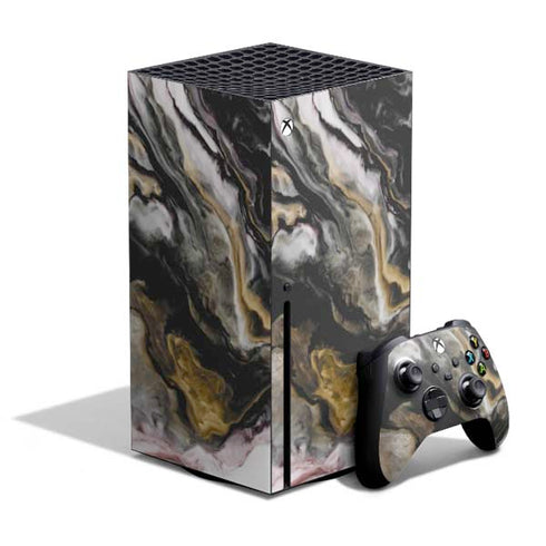 Gold Blush Marble Ink Xbox Series X Skins