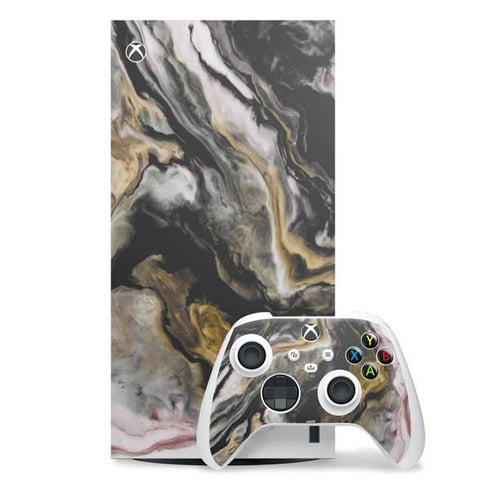 Gold Blush Marble Ink Xbox Series X Skins