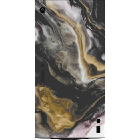 Gold Blush Marble Ink XBox Series X Digital Edition Console Skin