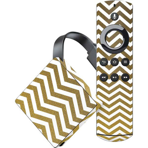 Gold Chevron Amazon Fire TV Skin