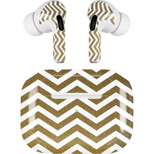 Gold Chevron AirPods Skins