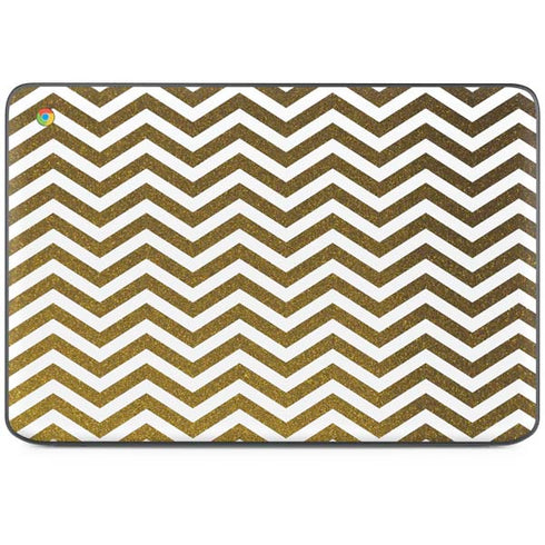 Gold Chevron HP Chromebook Skin