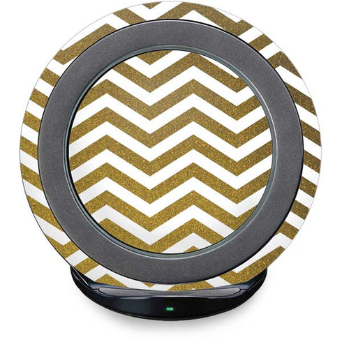 Gold Chevron Fast Charge Wireless Charging Stand Skin