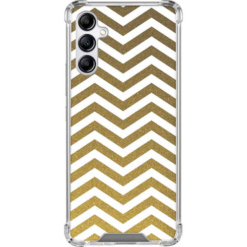 Gold Chevron Gabb Phone 4 Clear Case