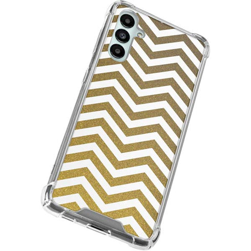 Gold Chevron Gabb Phone 4 Clear Case