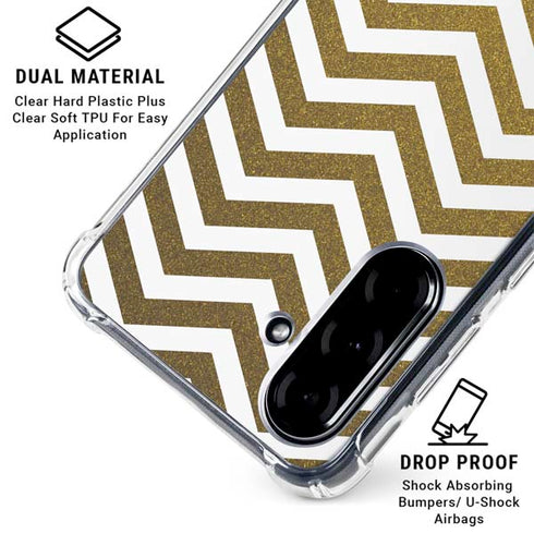 Gold Chevron Galaxy A36 5G Clear Case