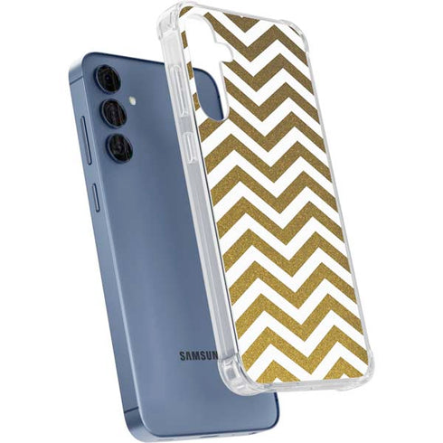 Gold Chevron Galaxy A55 5G Clear Case