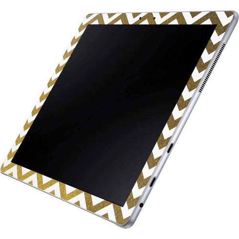 Gold Chevron Galaxy Book 12in Skin