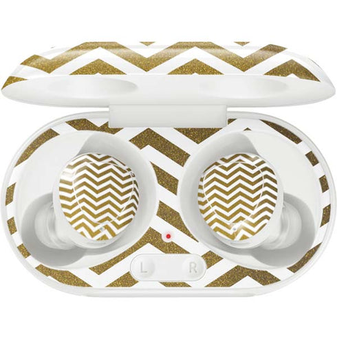 Gold Chevron Galaxy Buds Plus Skin