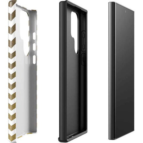 Gold Chevron Galaxy S23 Ultra Pro Case