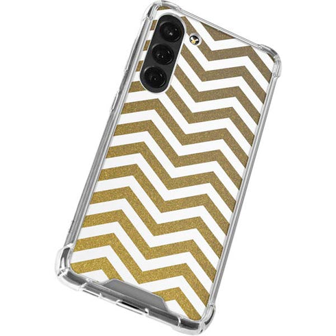 Gold Chevron Galaxy S24 FE Clear Case