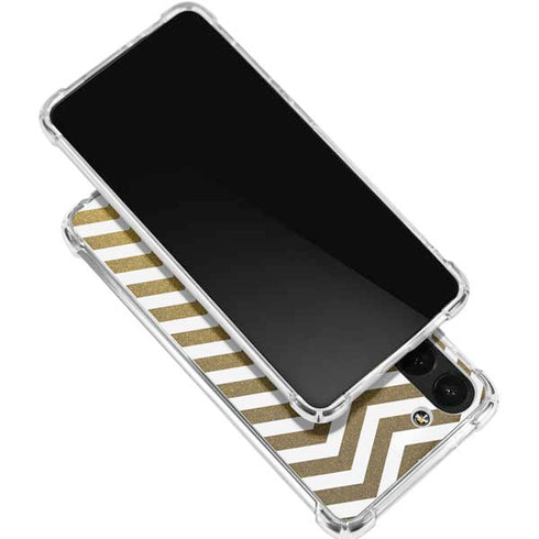 Gold Chevron Galaxy S24 FE Clear Case