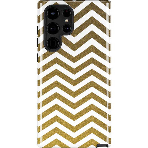 Gold Chevron Galaxy S25 Ultra Impact Case
