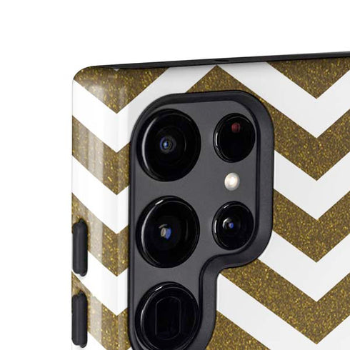 Gold Chevron Galaxy S25 Ultra Impact Case