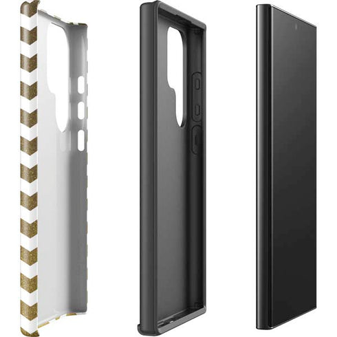Gold Chevron Galaxy S25 Ultra Impact Case