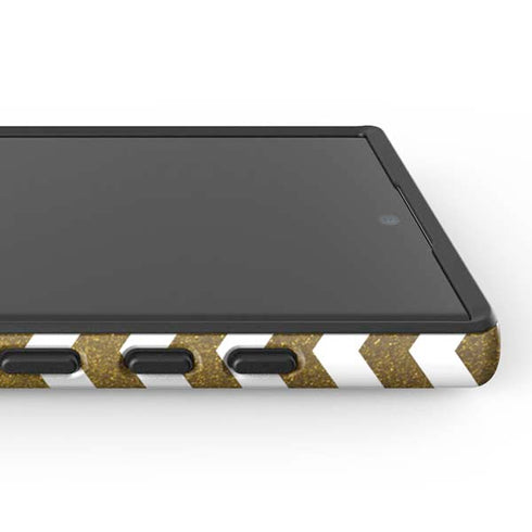 Gold Chevron Galaxy S25 Ultra Impact Case