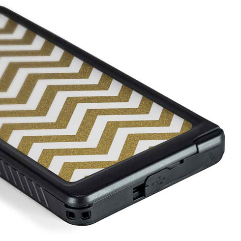 Gold Chevron Galaxy S24 Ultra Waterproof Case