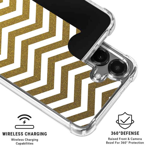 Gold Chevron Galaxy S26 Clear Case
