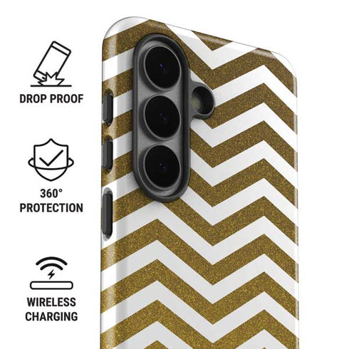 Gold Chevron Galaxy S26 Impact Case