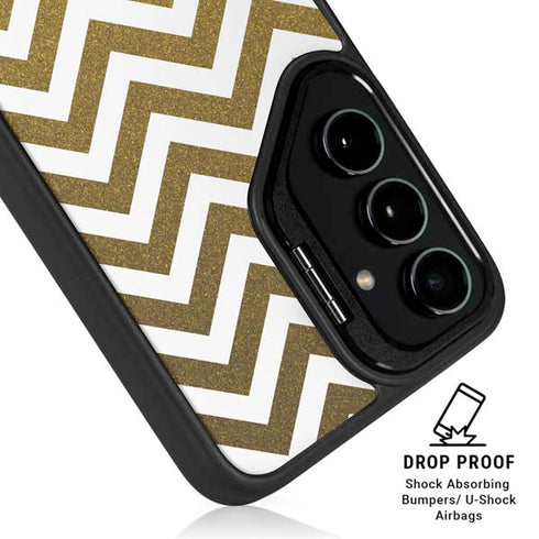 Gold Chevron Galaxy S26 Plus Kickstand Case
