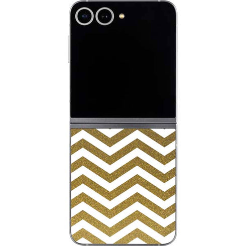 Gold Chevron Galaxy Z Flip6 Skin