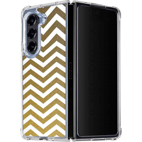 Gold Chevron Galaxy Z Fold5 5G Clear Case
