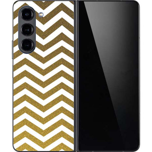Gold Chevron Galaxy Z Fold5 5G Skin