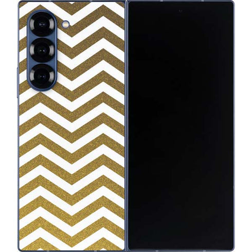 Gold Chevron Galaxy Z Fold6 Skin