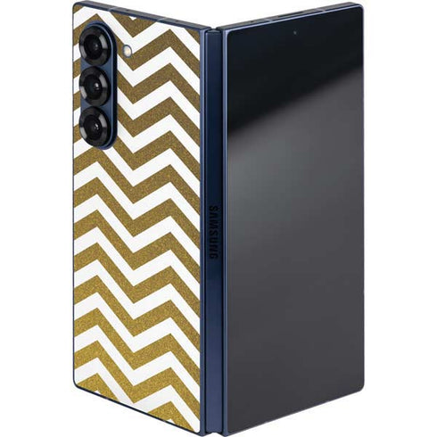 Gold Chevron Galaxy Z Fold6 Skin