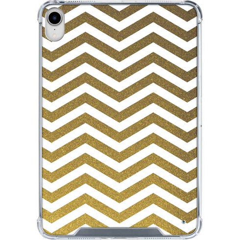 Gold Chevron iPad 11th Gen (2025) Clear Case