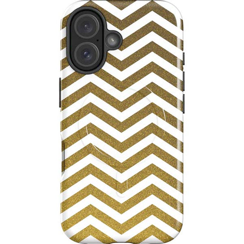 Gold Chevron iPhone 16 Magsafe Impact Case