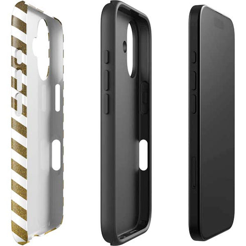 Gold Chevron iPhone 16 Plus Impact Case