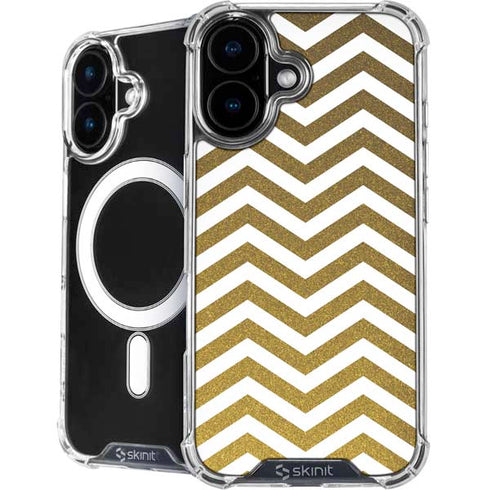 Gold Chevron iPhone 16 Plus MagSafe Case