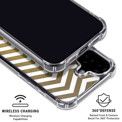 Gold Chevron iPhone 16 Plus MagSafe Case