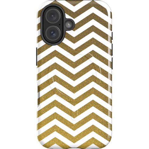 Gold Chevron iPhone 16 Plus Magsafe Impact Case