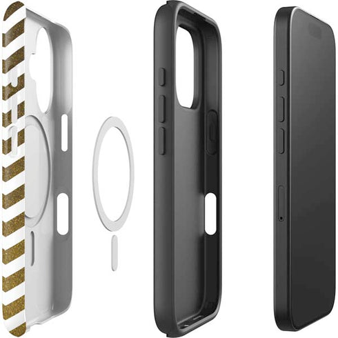 Gold Chevron iPhone 16 Plus Magsafe Impact Case