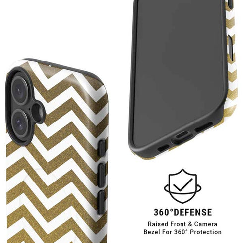 Gold Chevron iPhone 16 Plus Magsafe Impact Case
