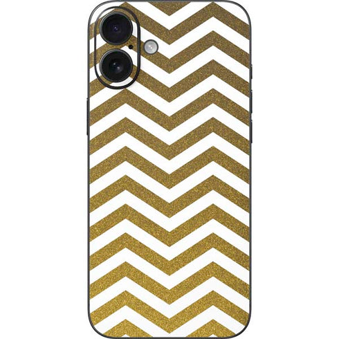 Gold Chevron iPhone 16 Plus Skin
