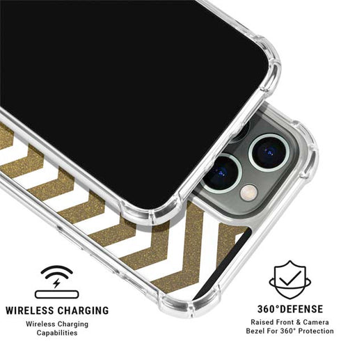 Gold Chevron iPhone 16 Pro Max Clear Case