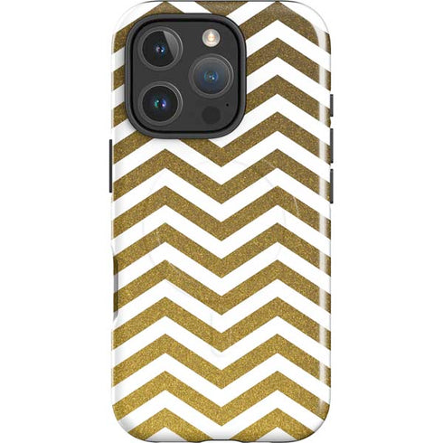 Gold Chevron iPhone 16 Pro Max Magsafe Impact Case