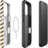 Gold Chevron iPhone 16 Pro Max Magsafe Impact Case